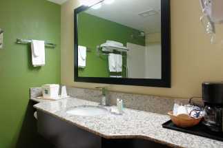 Jacksonville NC Quality Inn Hotel - Granite counter bathrooms at the Quality Inn Jacksonville